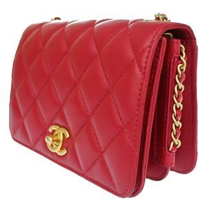 Chanel Cc Matelasse Chain Pink Bag Shoulder Leather